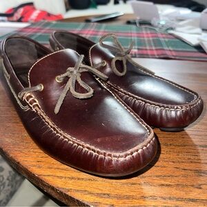 Johnston & Murphy Hardiman Tie Driving Moccasins Chestnut Brown Sz 8.5 Mn’s
